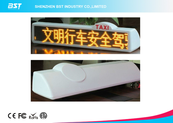 Red / Yellow Moving Message Taxi Led Display , Taxi Cab Advertising Signs