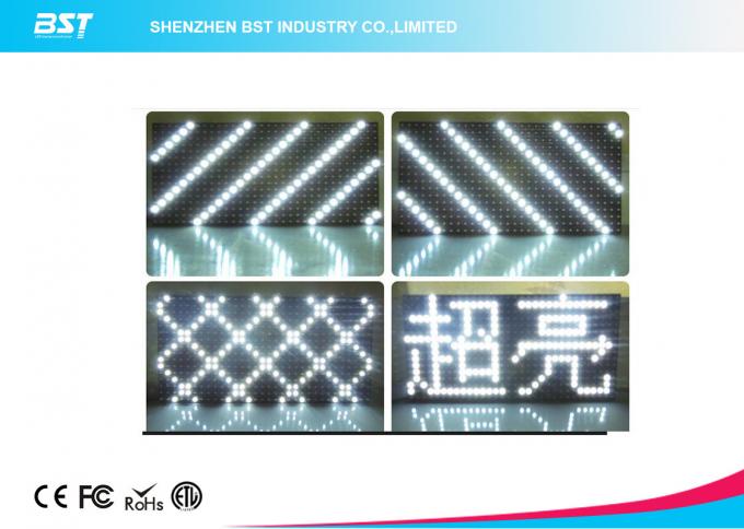 P10 White color outdoor 32 X 16 Pixels Led Sign Modules High Definition 3