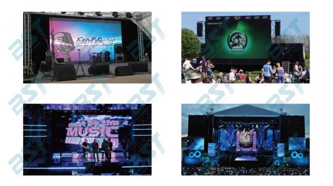 High Definition 3 In 1 SMD Rent Video Wall Displays , Small 6mm Led Screen 1R1G1B 7