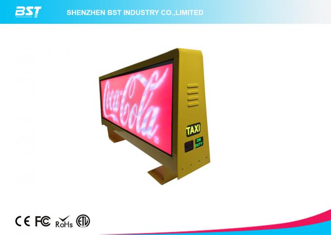 High Density P5 Taxi Led Display 1R1G1B , Taxi Roof Advertising Signs 1