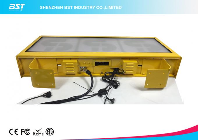 High Density P5 Taxi Led Display 1R1G1B , Taxi Roof Advertising Signs 2