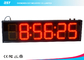 6 Inch Red Digital Led Clock Display Support 12 / 24 Hour Format Switch