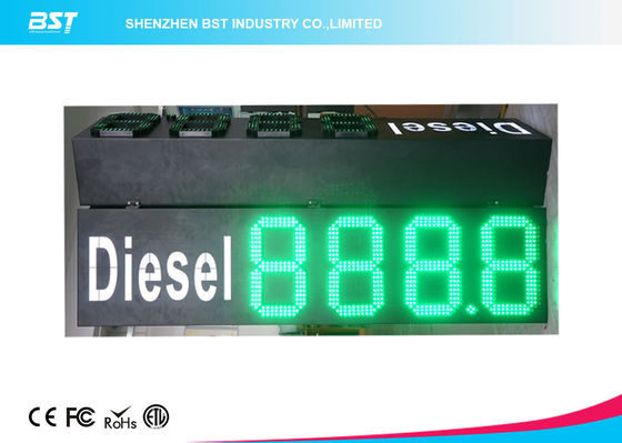 buy Custom 10" Green Gas Station Digital Price Signs To Display Daily Prices online manufacturer