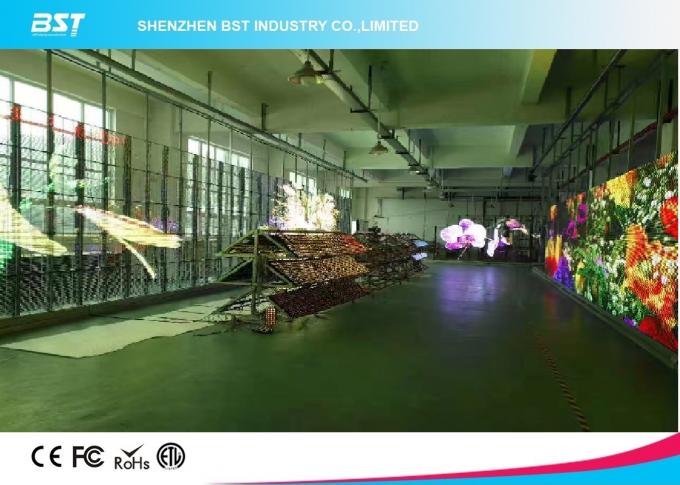 Indoor Electronic Decoration Transparent Led Display Wall For Shopping Center 1