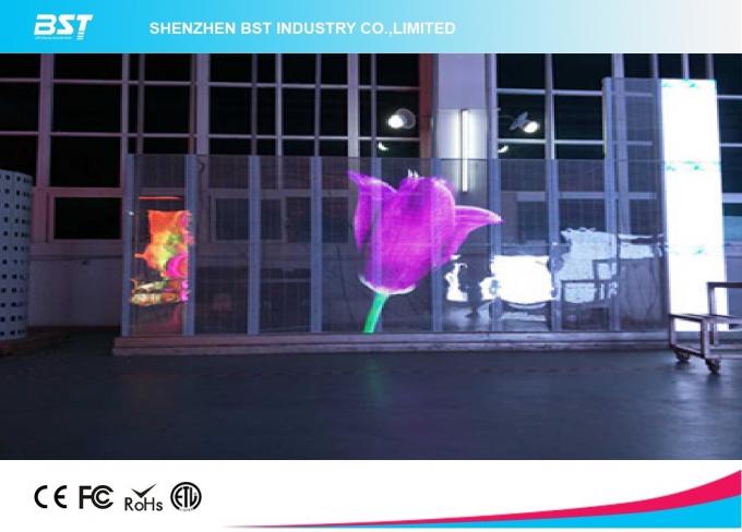 SMD2121 P3.91 Transparent LED Screen LED Mesh Curtain Super Clear Vision 0