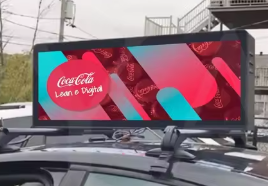 Multifunctional Outdoor P6 Car Advertising LED Display LED Sign Message Taxi Top LED Display 0