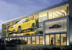 P3.9-7.8 Transparent Outdoor LED Display with 32768px/m2 Pixel Density and 9KG per Panel Weight 1