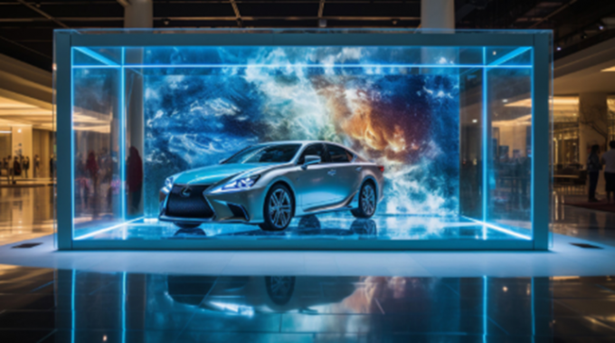 P3.9-7.8 Transparent Outdoor LED Display with 32768px/m2 Pixel Density and 9KG per Panel Weight 2