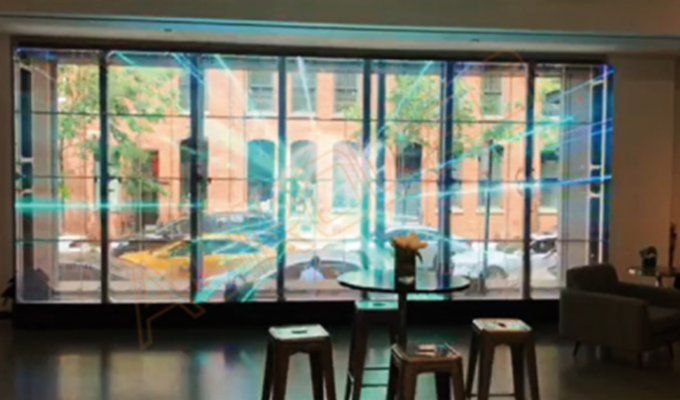 P3.9-7.8 Transparent Outdoor LED Display with High Brightness 5500nits and 3840Hz Refresh Rate 1