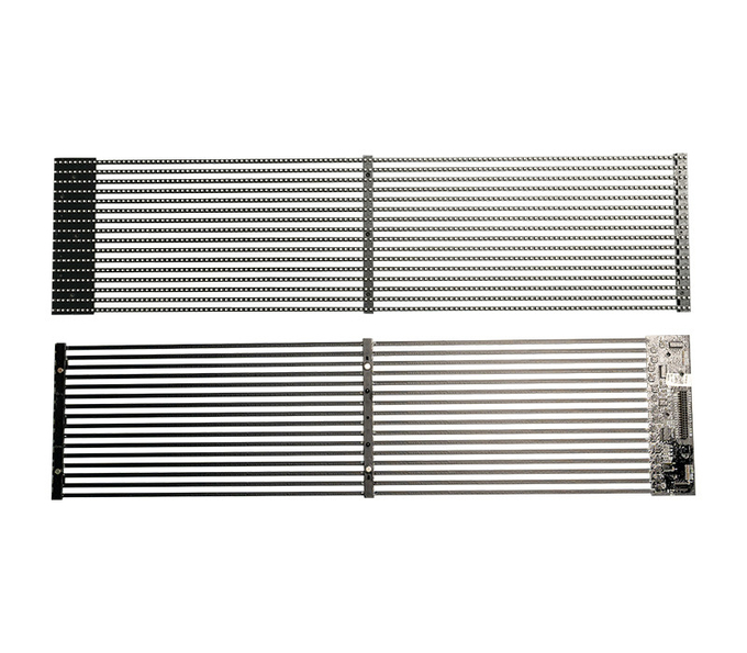 Customizable Transparent LED Strip Mesh Display – Ideal for Fixed Indoor & Outdoor Applications 4