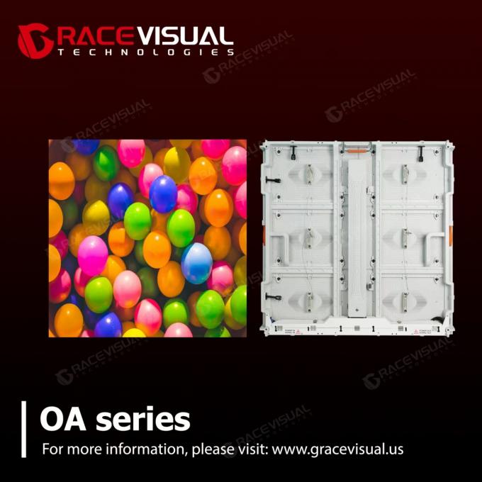 Close-up view of outdoor LED display with white frame