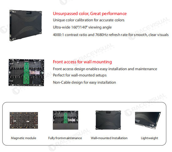 Ultra Slim Indoor Fixed LED Video Wall Screen Panel Display