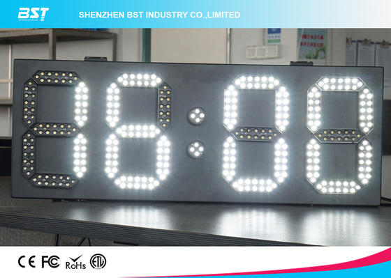 White And White Led Clock Digital Clocks With Large Display , Long Lifespan