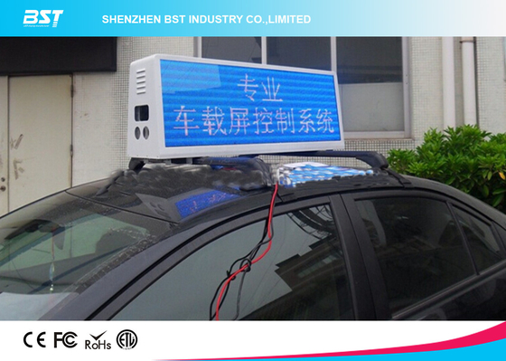 RGB Video Taxi Top Led Display Advertising Light Box With 4g / Wifi Control