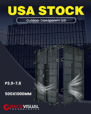 Outdoor Transparent LED | 3.9-7.8mm pixel pitch | 500x1000mm cabinet | 7680hz refresh rate | 5000nits brightness | suitable for all kinds of outdoor stage events