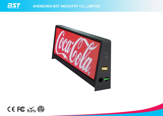 P5mm Taxi Advertising Screens , Waterproof IP65 Taxi Top LED Display 192 X 64 Dot Resolution