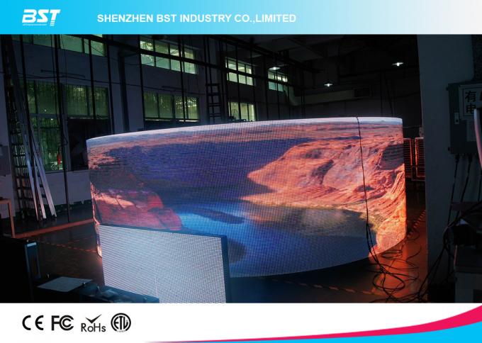 IP65 wateproof P10mm Flexible Curved Led video Screen For Outdoor Wall Decoration 8