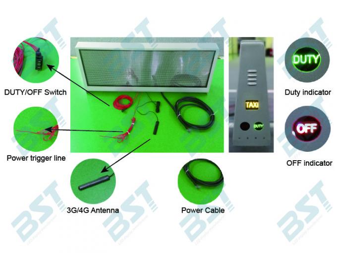 Ultral Thin High Resolution Taxi Roof Led Display with Acrylic Glass 75mm Deepth 3