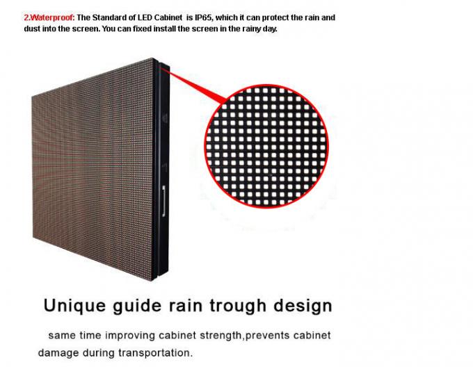 P8 SMD3535 Iron/Aluminum Outdoor advertising LED Display screen with 64dots X 48dots 5