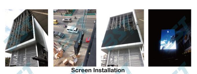 Commercial Advertising P10 Outdoor Full Color Led Display Screen ,1/4 Scan 7