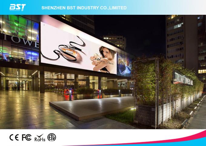 Multimedia Outdoor Advertising Led Display , Outside Led Screen Pixel Pitch 8mm 10