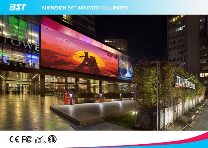 Multimedia Outdoor Advertising Led Display , Outside Led Screen Pixel Pitch 8mm 9