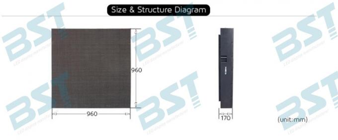 SMD2727 Large Led video wall Display / outdoor led advertising screens power saving 1