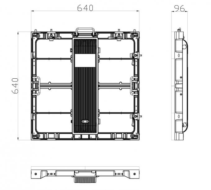High Brightness P10 SMD3535 Rental Led Display with 640mmX640mm led cabinet 0