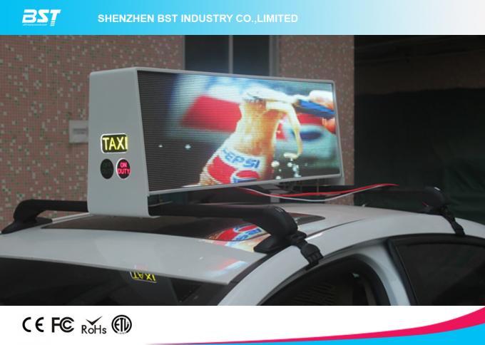 Waterproof SMD 3 In 1 P5 Taxi Roof LED Display 1R1G1B For Commercial Advertising 1
