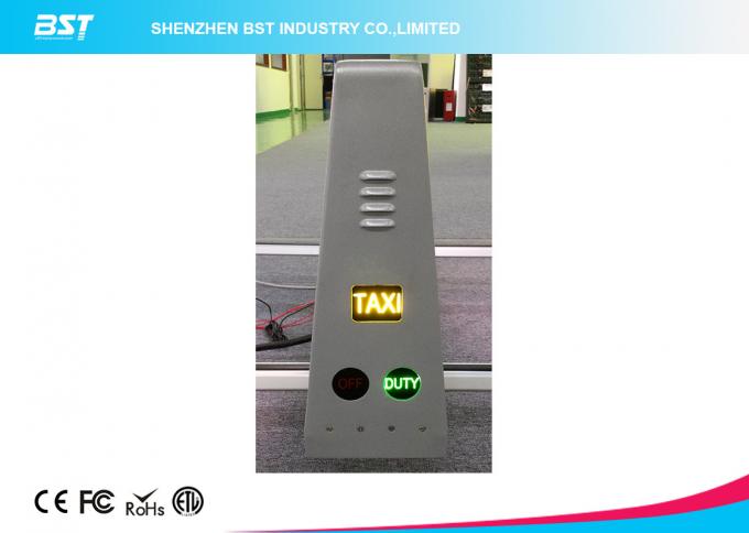 Wireless SMD2727 Taxi Led Display / Taxi Top Sign for Dynamic Advertising 1