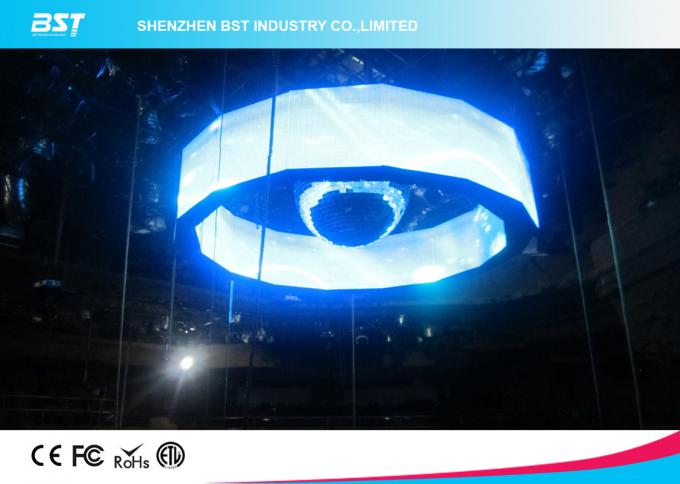 Flexible 1R1G1B 43264 dot/m2  60HZ P4.81mm Full Color Curve Large Led Display Screen 5