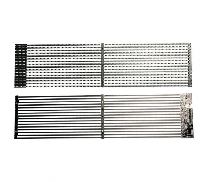 Indoor Fixed Installation 1000x1000mm Transparent LED Screen With Aluminum Frame And High Refresh Rate 3840hz 4