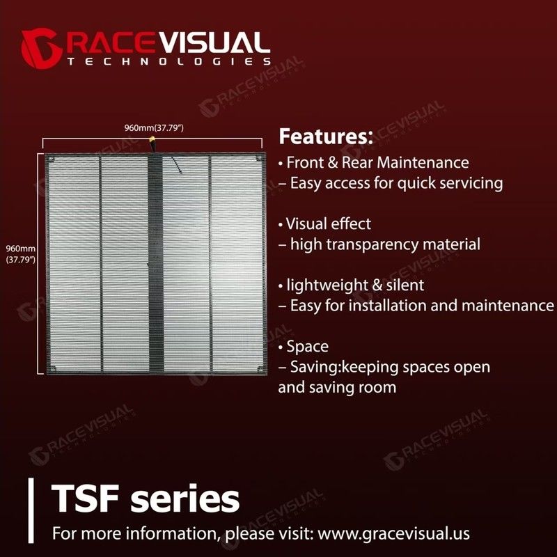 P3.9&ndash;7.8 Transparent LED Display &ndash; 5500nits, 3840Hz, 500&times;1000mm Panels for Indoor & Outdoor Installations 0
