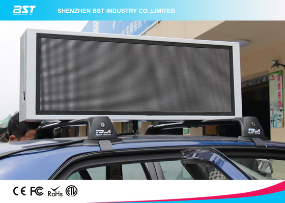 RGB Video Taxi Top Led Display Advertising Light Box With 4g / Wifi Control