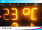 Yellow Outdoor Led Clock Display Timer Digital Clock With Temperature Display