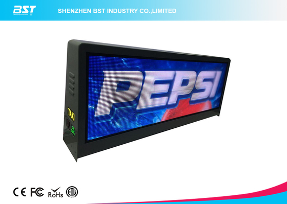 Full Color P5mm Taxi top LED Display With Large Viewing Angle , Led Taxi Roof Signs