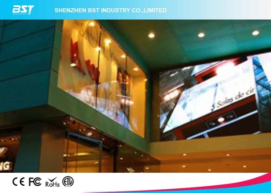P5mm Transparent LED Screen Display , Flexible glass advertising led screen diffrerent shape