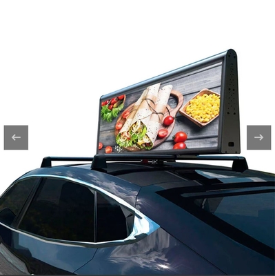 Full Color 4G Wireless P3 Taxi Top Screens 40000 Pixel per sqm Waterproof IP65 OEM
