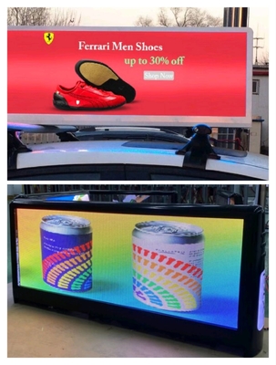 Full Color P2.5 Taxi Top LED Display Outdoor High Brightness 3000nits LED Screen In The Day And Night