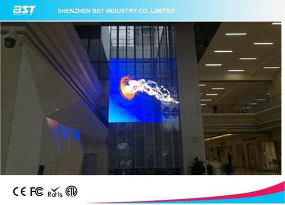 Light Weight LED Transparent Mesh Screen P10 Full Color Display For Fast Installation