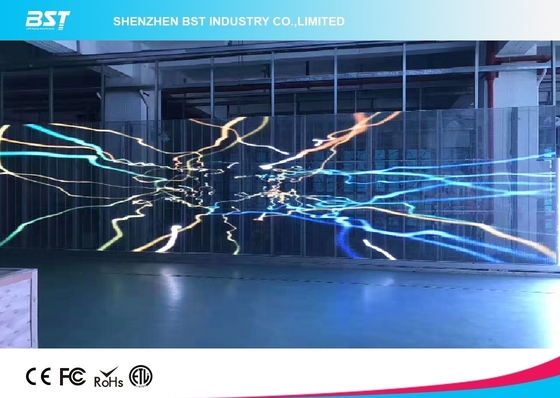 Light Weight LED Transparent Mesh Screen P10 Full Color Display For Fast Installation