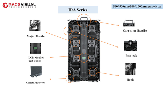 Full Color LED Video Panel 500*500mm/500*1000mm Brightness 600 nits
