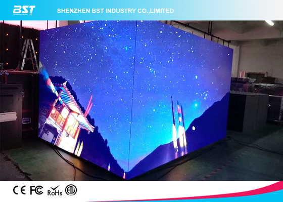 HD Cube Indoor Advertising LED Display 4 Pixel Pitch Seamless Splicing For Restaurant