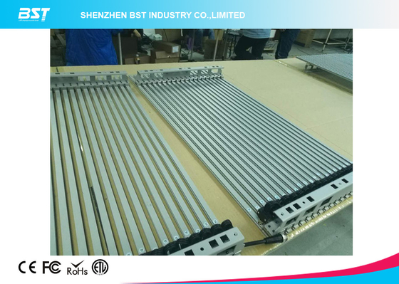 Flexible Transparent LED Curtain 10000 Dots Per Sqm 1920hz For Shopping mall