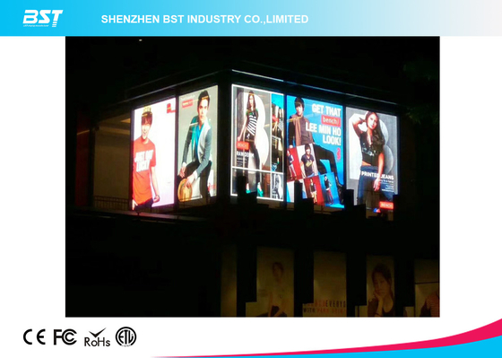 Flexible Transparent LED Curtain 10000 Dots Per Sqm 1920hz For Shopping mall