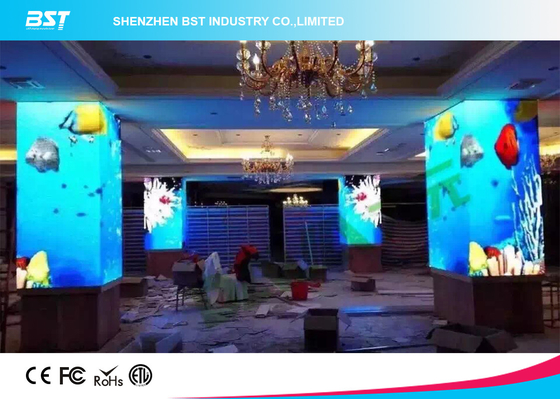 Electronic P4 Curved Indoor Advertising LED Display 100000 Hours Lifetime For Big Mall