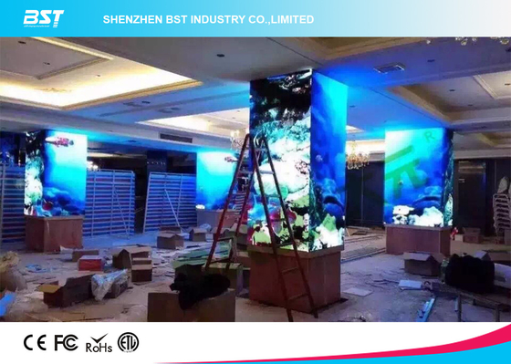 Electronic P4 Curved Indoor Advertising LED Display 100000 Hours Lifetime For Big Mall