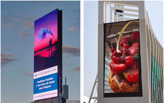 Full Color Outdoor Advertising LED Display Ultra Thin Lightweight Easy To Install For Dynamic Advertising