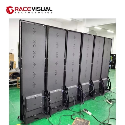 3840hz High Refresh Rate Light Weight Indoor Full Color LED Poster Screen 48kg/piece With Wheels Totem