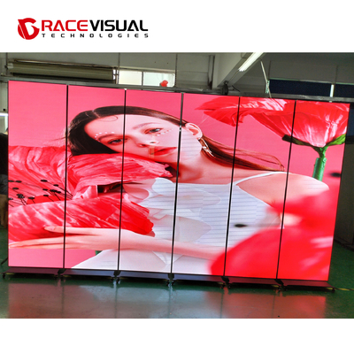 IP Series Indoor 640mmx1920mm Indoor LED Display Poster With Wheel Base, Individually Using Or Cascading